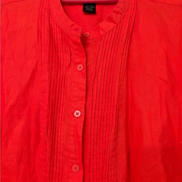 Grace Elements red linen shirt - Picture 2 of 5